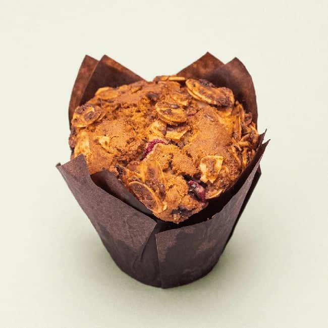 mixed berryalmond flax muffin